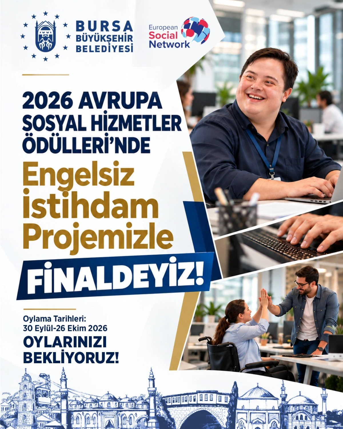 Bursa&rsquo;nın Engelsiz İstihdam Projesi Avrupa&rsquo;da finale kaldı