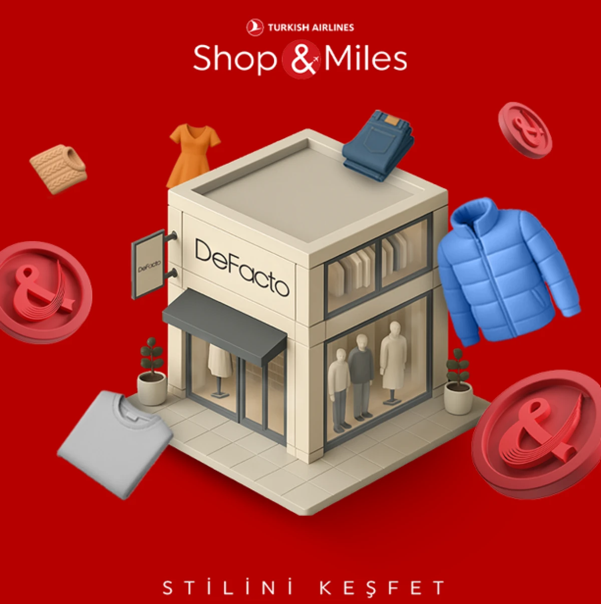 Türk Hava Yolları Milleri Artık DeFacto’da Değer Kazanıyor